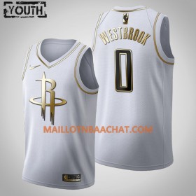 Maillot NBA Houston Rockets Russell Westbrook 0 Nike 2019-20 Blanc Golden Edition Swingman - Enfant